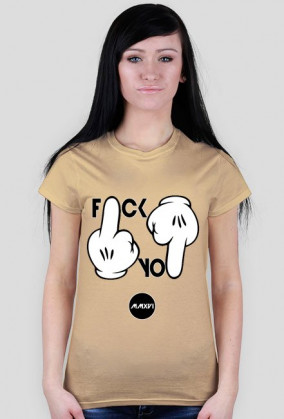 Damski T-SHIRT middle finger!