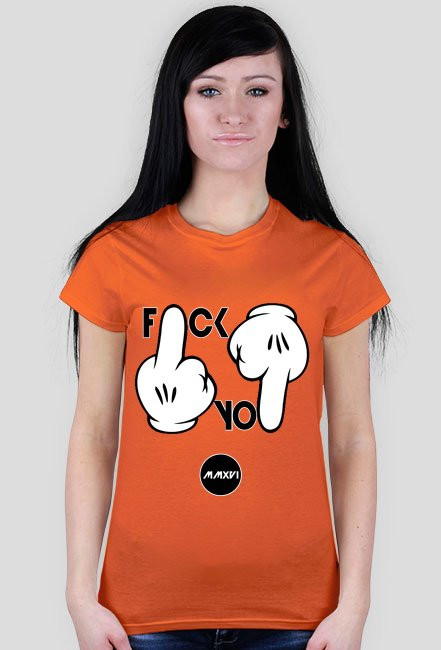 Damski T-SHIRT middle finger!
