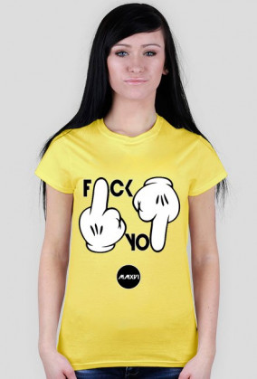 Damski T-SHIRT middle finger!