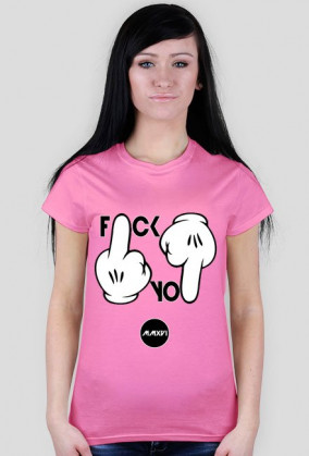 Damski T-SHIRT middle finger!
