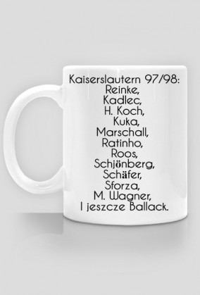 Kaiserslautern 97/98 - kubek dla leworęcznych