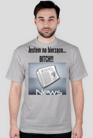 Jestem na bierząco... - Męska, Szara.