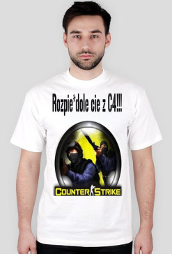 Counter-Strike - Męska, Biała