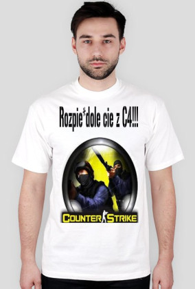 Counter-Strike - Męska, Biała