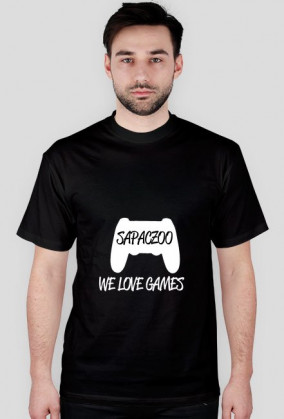 Koszulka WE LOVE GAMES [czarno-biała]