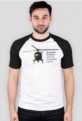 Męska koszulka lotnicza Pilot Helikoptera
