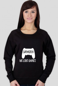 Bluza damska WE LOVE GAMES [czarno-biała