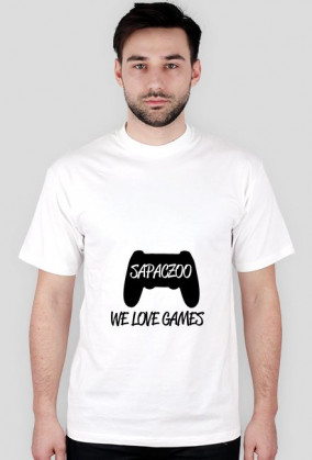 Koszulka WE LOVE GAMES [biało-czarna]