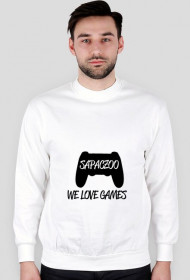 Bluza WE LOVE GAMES [biało-czarna]