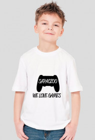 Koszulka Dziecięca WE LOVE GAMES [biało-czarna]