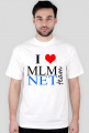 Biała koszulka MLM NETteam I Love