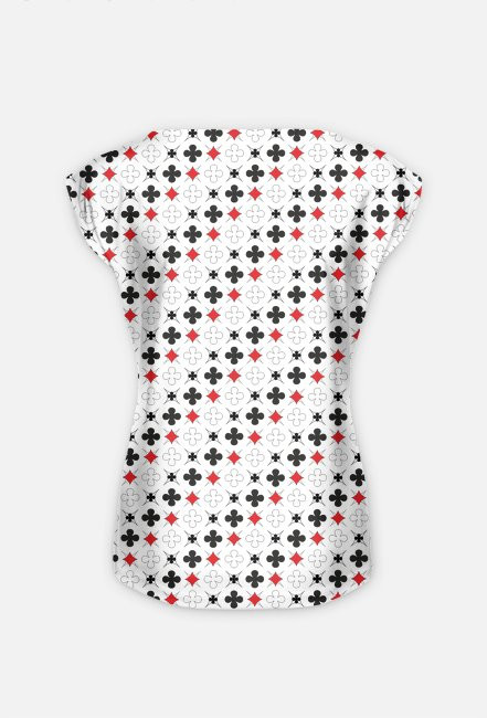 Koszulka damska full print "Królowa Kier"