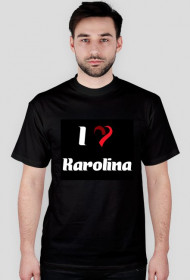 Koszulka męska "I love Karolina" (black)- Spacial