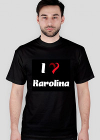 Koszulka męska "I love Karolina" (black)- Spacial