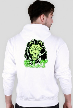 Biała Bluza z Kapturem Energy Lion Team