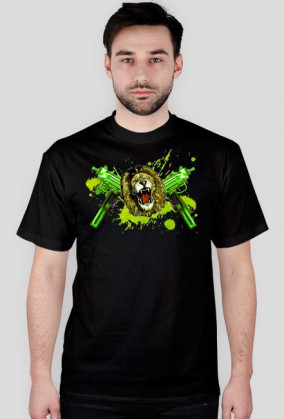 Czarna Koszulka Energy Lion