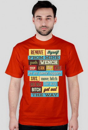 Koszulka męska NAPISY