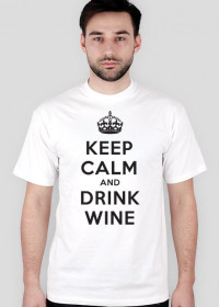 Keep Calm - koszulka męska, czarny napis