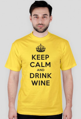 Keep Calm - koszulka męska, czarny napis