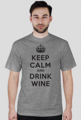 Keep Calm - koszulka męska, czarny napis