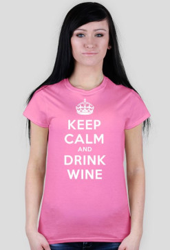 Keep Calm - koszulka damska, biały napis