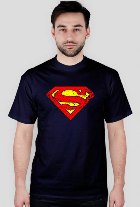 KOSZULKA t-shirt heavy męski BATMAN wersja grunge DUŻE LOGO multi color