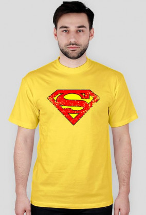 KOSZULKA t-shirt heavy męski BATMAN wersja grunge DUŻE LOGO multi color