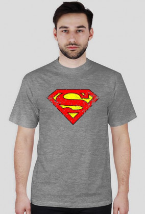 KOSZULKA t-shirt heavy męski BATMAN wersja grunge DUŻE LOGO multi color