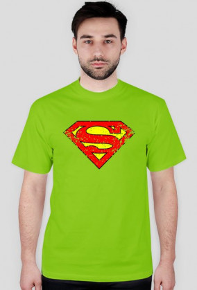 KOSZULKA t-shirt heavy męski BATMAN wersja grunge DUŻE LOGO multi color