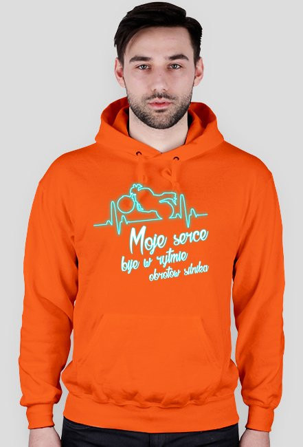 Moje serce bije w rytmie obrotów silnika - bluza motocyklowa