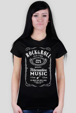 KOSZULKA t-shirt damska ROCK & ROLL wersja jack daniels multi color