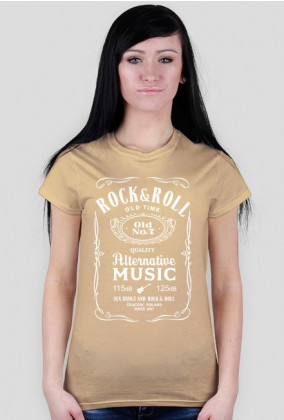 KOSZULKA t-shirt damska ROCK & ROLL wersja jack daniels multi color
