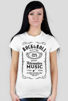 KOSZULKA t-shirt damska ROCK & ROLL wersja jack daniels multi color