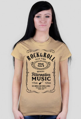 KOSZULKA t-shirt damska ROCK & ROLL wersja jack daniels multi color