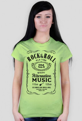 KOSZULKA t-shirt damska ROCK & ROLL wersja jack daniels multi color