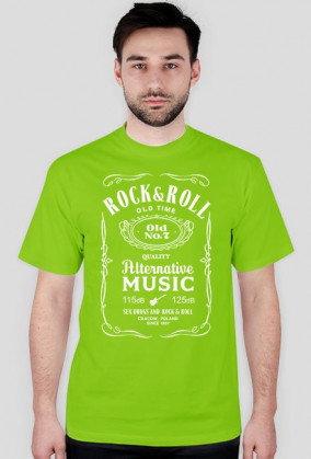 KOSZULKA t-shirt męska ROCK & ROLL wersja jack daniels multi color