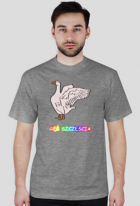 GĘŚ SZCZĘŚCIA - KOSZULKA MĘSKA