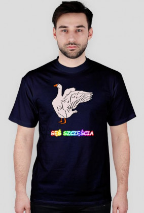 GĘŚ SZCZĘŚCIA - KOSZULKA MĘSKA