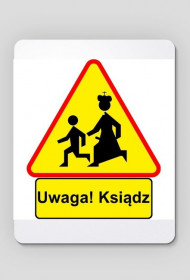 Pod kladka pod myszke komputerowa uwaga ksiadz