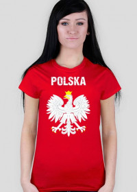 KOSZULKA t-shirt damski POLSKA orzeł godło PATRIOTYCZNA
