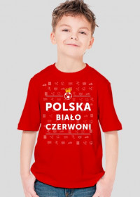 KOSZULKA t-shirt dziecięcy POLSKA BIAŁO CZERWONI euro 2016