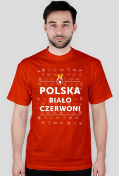 KOSZULKA t-shirt męski POLSKA BIAŁO CZERWONI euro 2016