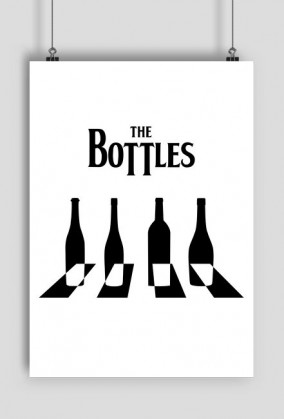 The Bottles - plakat biały A2
