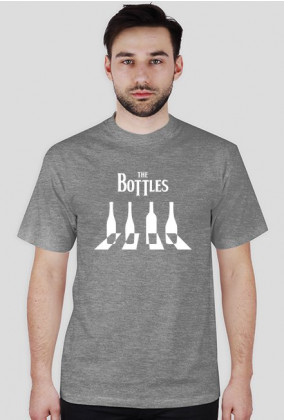 The Bottles - koszulka męska, biała grafika