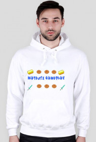 bluza z kapturem biała