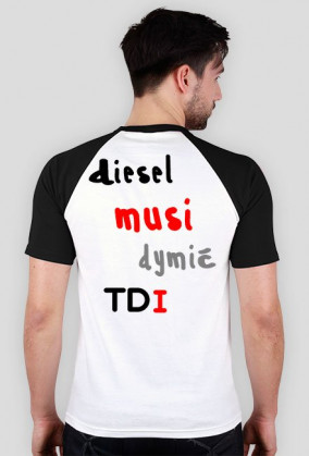 Koszulka TDI diesel musi dymić męska dłuki rękaw SPOTLESS