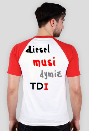 Koszulka TDI diesel musi dymić męska dłuki rękaw SPOTLESS