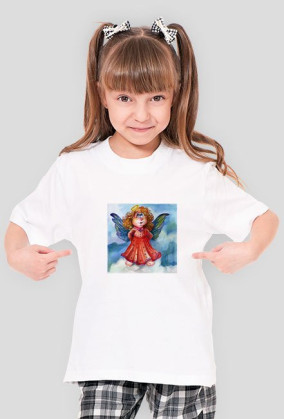 Mały wesoły aniołek