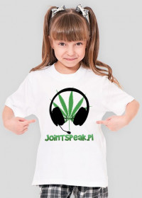 Koszulka biała dziecięca JoinTSpeak.pl