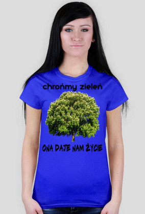 T-Shirt CHROŃMY ZIELEŃ damska